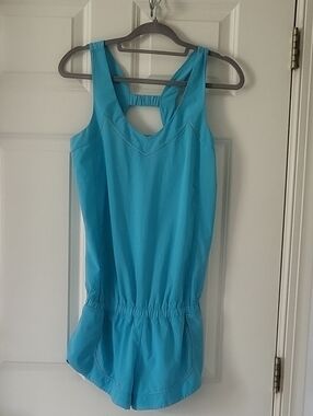 Lululemon Speedy Runsie Blue Romper Size 6/8 (See Measurements)